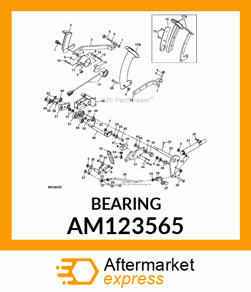 BEARING, RADIAL BALL (9/16") AM123565