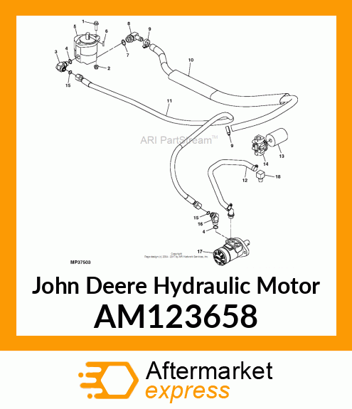 MOTOR, HYDRAULIC (42"TILLER) AM123658