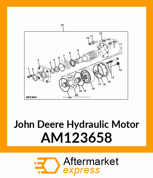MOTOR, HYDRAULIC (42"TILLER) AM123658