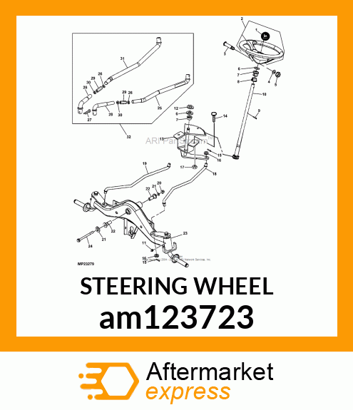 WHEEL, STEERING W/LOGO am123723