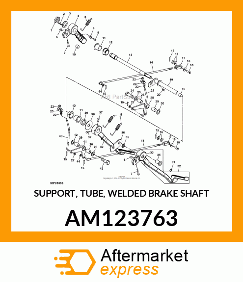 SUPPORT, TUBE, WELDED BRAKE SHAFT AM123763