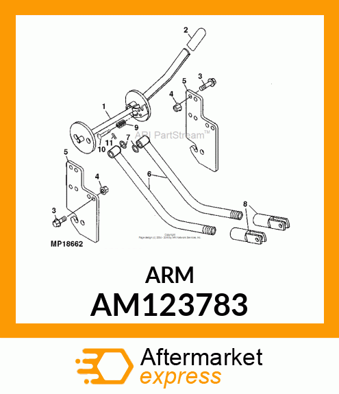 ROD, ROD, WELDED FRONT DECK ADJUSTA AM123783