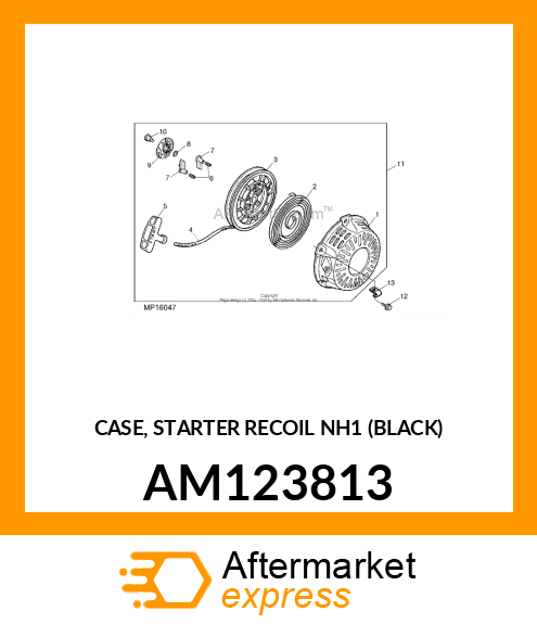 CASE, STARTER RECOIL NH1 (BLACK) AM123813