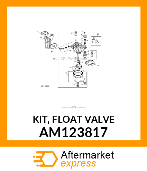 KIT, FLOAT VALVE AM123817