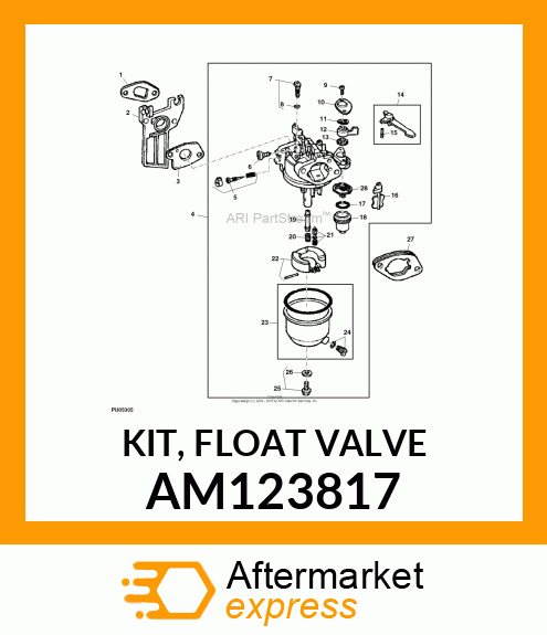 KIT, FLOAT VALVE AM123817