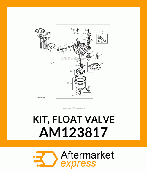 KIT, FLOAT VALVE AM123817