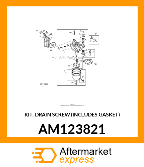 KIT, DRAIN SCREW (INCLUDES GASKET) AM123821