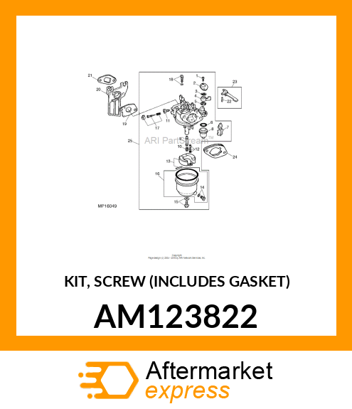 KIT, SCREW (INCLUDES GASKET) AM123822
