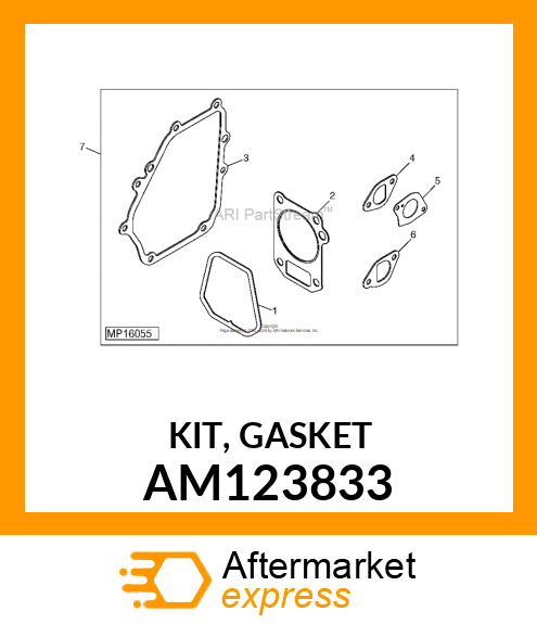KIT, GASKET AM123833