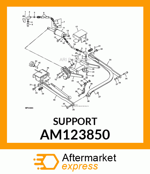 SUPPORT, SUPPORT, WELDED RH REAR DR AM123850