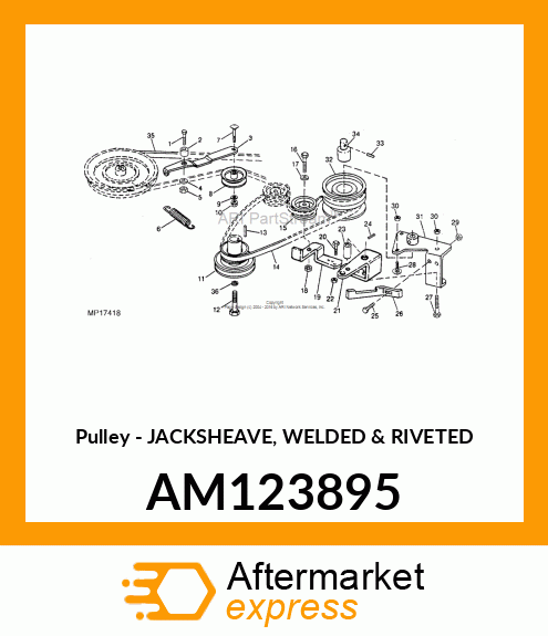 Pulley - JACKSHEAVE, WELDED & RIVETED AM123895