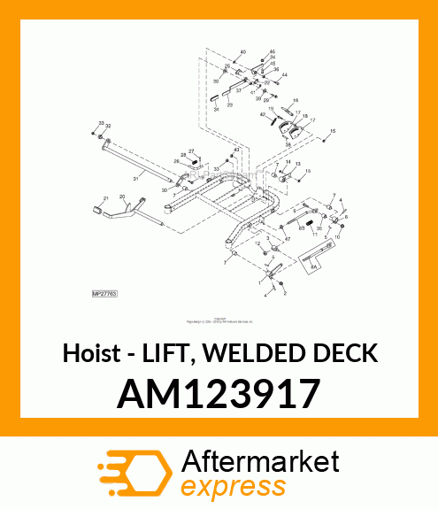 Hoist - LIFT, WELDED DECK AM123917