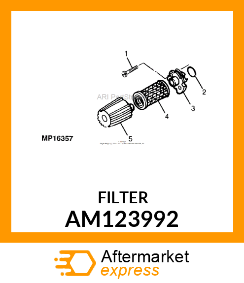 FILTER, AIR CLEANER AM123992