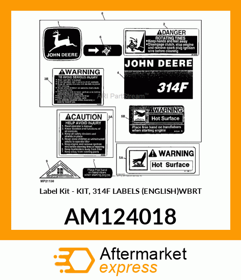 Kit 314F Labels English Wb AM124018