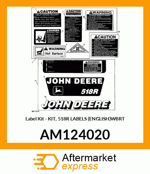 Kit 518R Labels English Wb AM124020