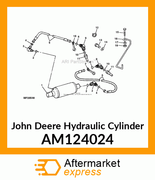 HYDRAULIC CYLINDER, CYLINDER, LIFT AM124024