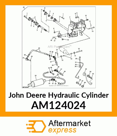 HYDRAULIC CYLINDER, CYLINDER, LIFT AM124024