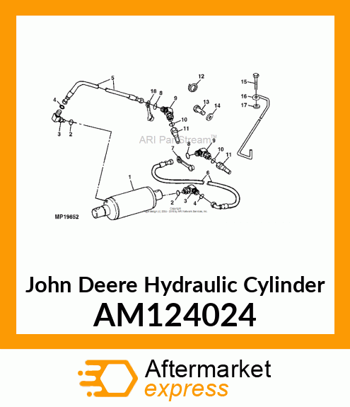 HYDRAULIC CYLINDER, CYLINDER, LIFT AM124024