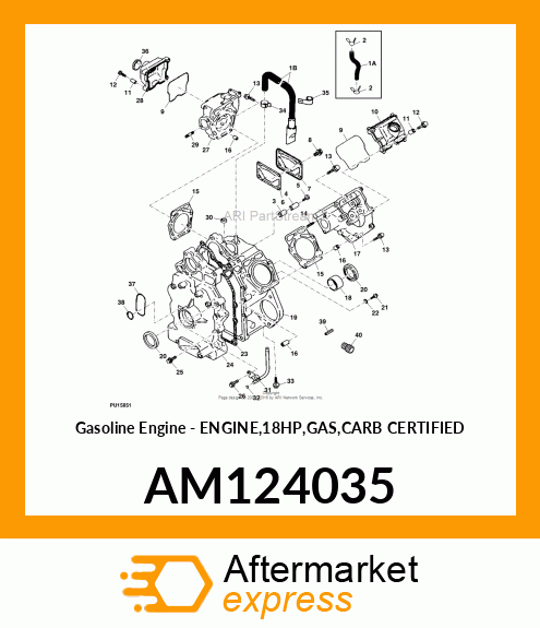 Gasoline Engine - ENGINE,18HP,GAS,CARB CERTIFIED AM124035