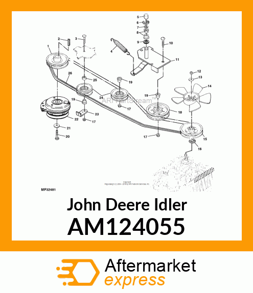 SHEAVE, WELDED TRANSMISSION AM124055