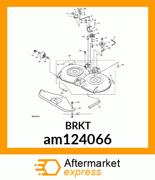 STRAP, MOWER BRAKE PAD ASSY am124066