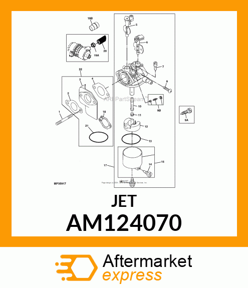 KIT, MAIN JETS HIGH ALTITUDE AM124070