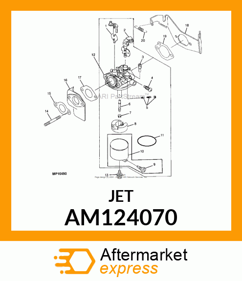 KIT, MAIN JETS HIGH ALTITUDE AM124070