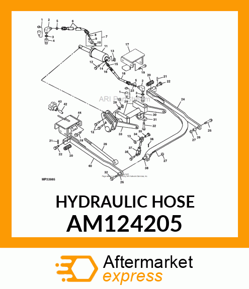 HYDRAULIC HOSE, HOSE, ASSEMBLED, LI AM124205