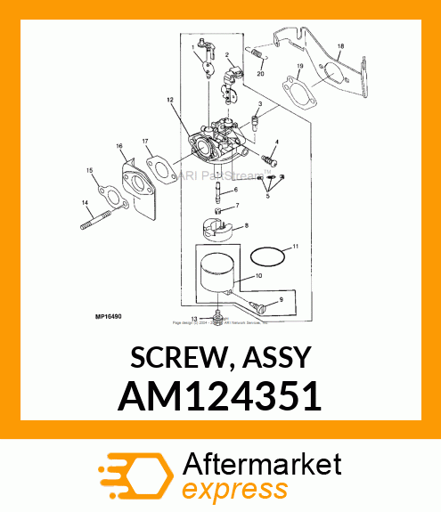 SCREW, ASSY AM124351