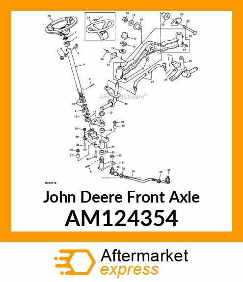 AXLE, FRONT ASSY AM124354