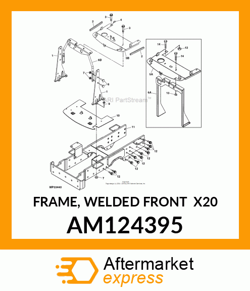 FRAME, WELDED FRONT (X20) AM124395