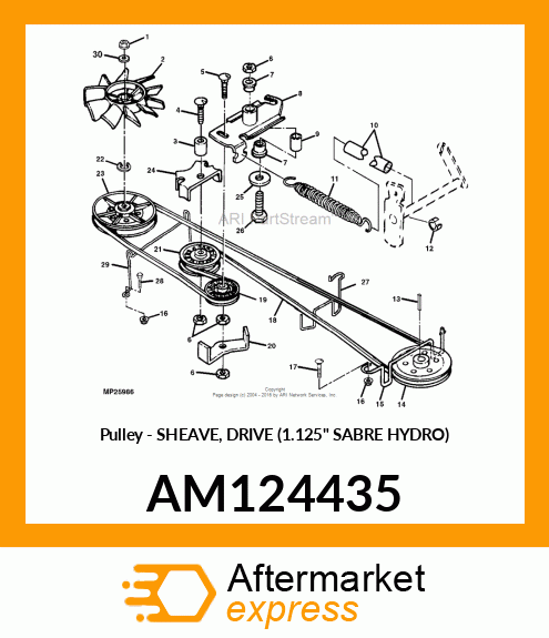 Pulley - SHEAVE, DRIVE (1.125" SABRE HYDRO) AM124435