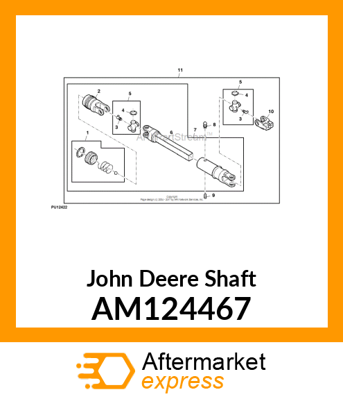 SHAFT, HALF amp; JT ASSY AM124467