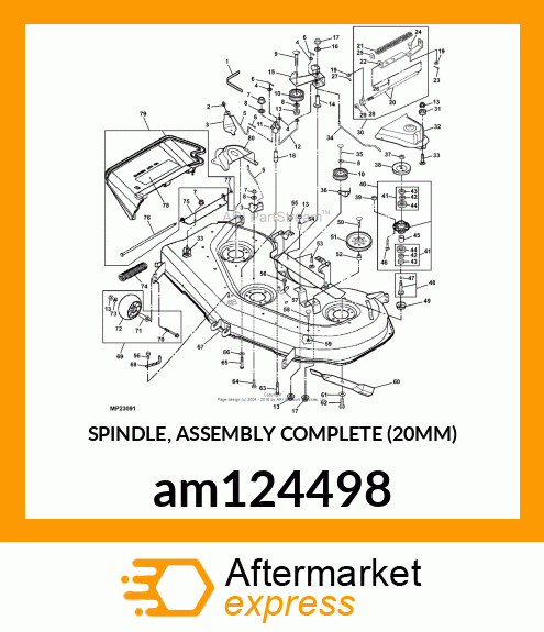 SPINDLE, ASSEMBLY COMPLETE (20MM) am124498