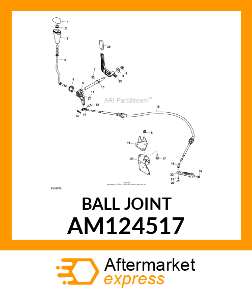 BALL JOINT, JOINT, BALL ASSY AM124517