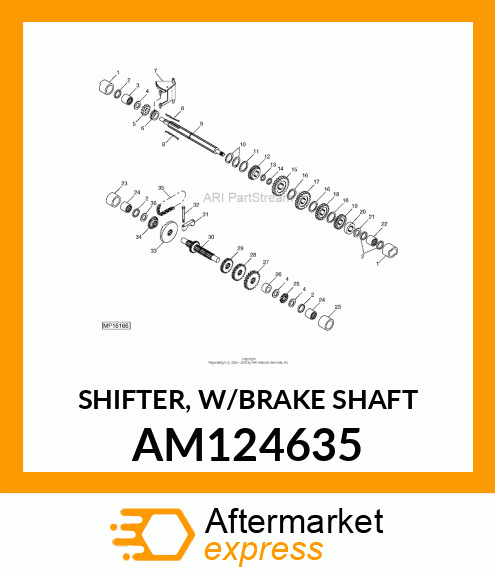 SHIFTER, W/BRAKE SHAFT AM124635