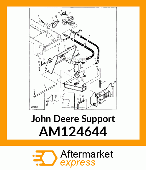 SUPPORT, WELDED HITCH AM124644
