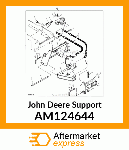 SUPPORT, WELDED HITCH AM124644