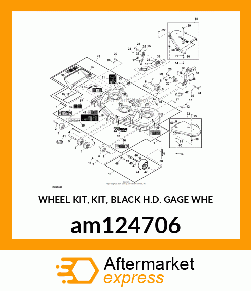 WHEEL KIT, KIT, BLACK H.D. GAGE WHE am124706