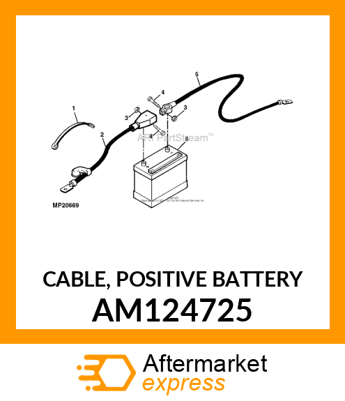 CABLE, POSITIVE BATTERY AM124725