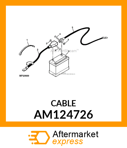 CABLE, NEGATIVE BATTERY AM124726