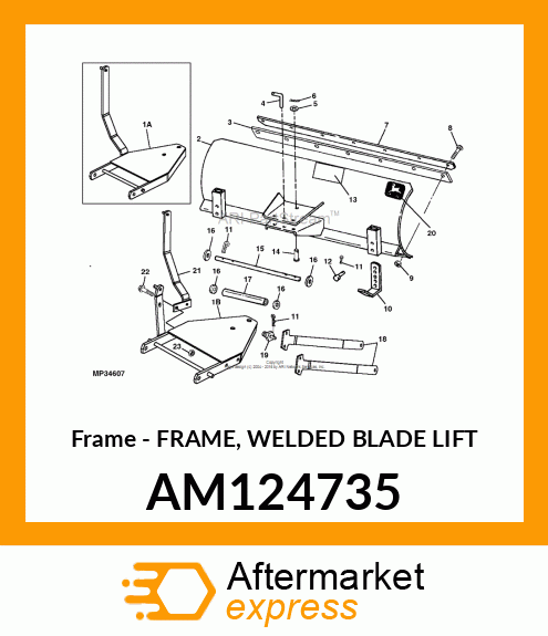 Frame - FRAME, WELDED BLADE LIFT AM124735