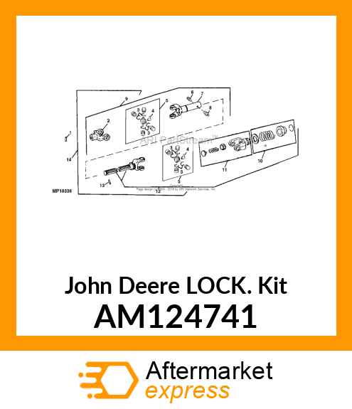 LOCK KIT, KIT, AUTO REPAIR LOCK AM124741