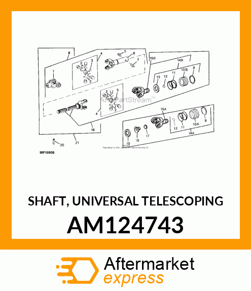 SHAFT, UNIVERSAL TELESCOPING AM124743