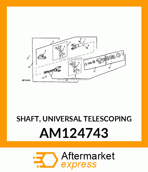 SHAFT, UNIVERSAL TELESCOPING AM124743