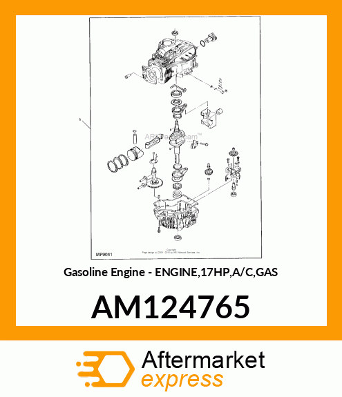 Gasoline Engine - ENGINE,17HP,A/C,GAS AM124765