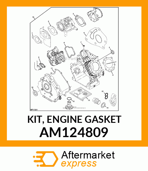 KIT, ENGINE GASKET AM124809