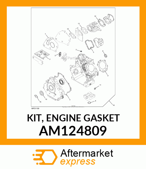 KIT, ENGINE GASKET AM124809