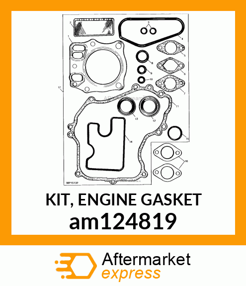 KIT, ENGINE GASKET am124819