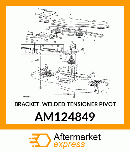 BRACKET, WELDED TENSIONER PIVOT AM124849